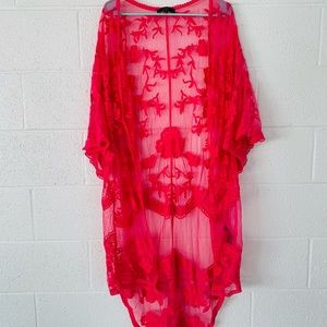 Pink Lace Duster